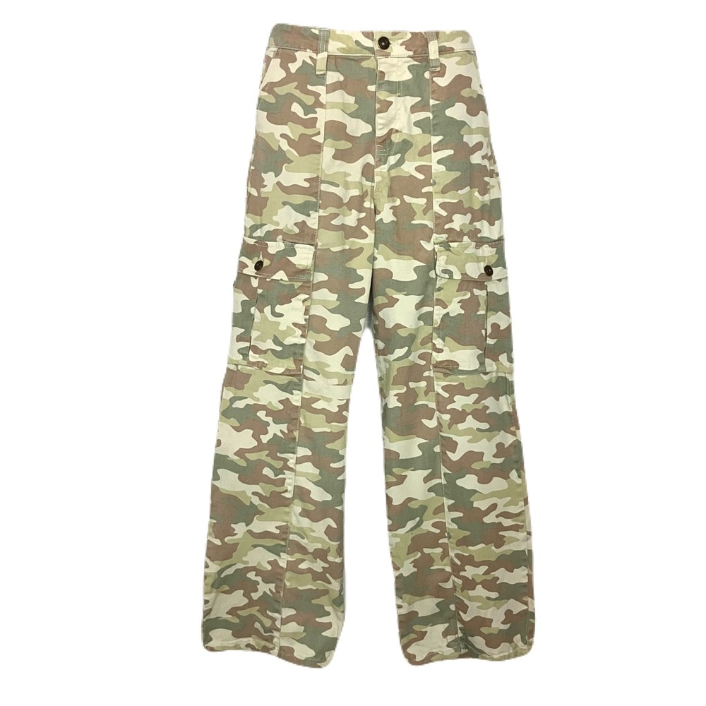 Celebrity Pink Wide Straight Leg Camouflage Cargo Pants